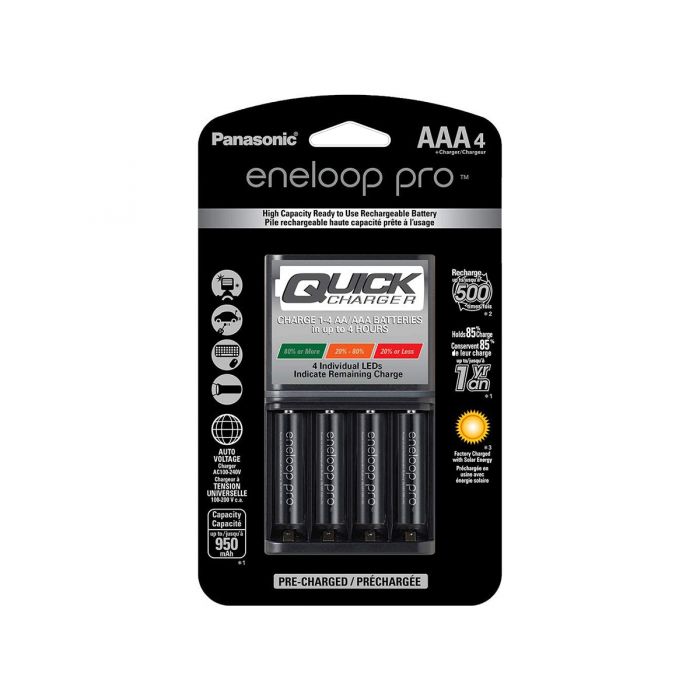 Panasonic Eneloop Pro 4 Position Quick Charger With 4 X 950mah Nimh Aaa