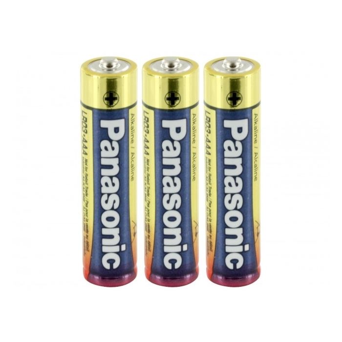 Panasonic Industrial Alkaline 1.5V AAA Battery - 3 Pack Shrink Wrap (140 Shrink Packs per Case)