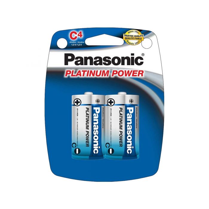 Panasonic Platinum Power C Alkaline Batteries  (LR14XP-4B) - 4-Pack Retail Card
