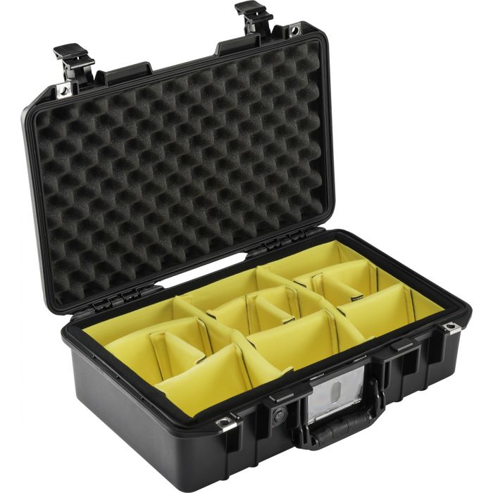 Pelican 1485 AIR Watertight Case with Logo - With Padded Dividers - Black