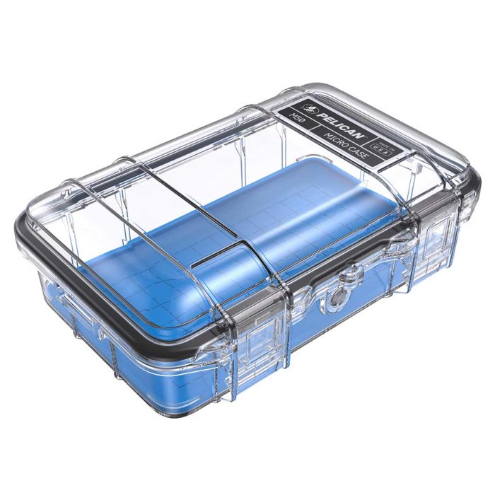 Pelican M50 Micro Case - Clear Case with Blue Liner
