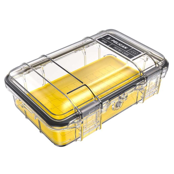 Pelican M50 Micro Case - Clear Case with Yellow Liner