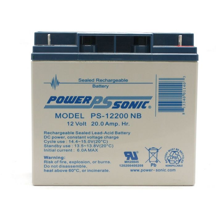Powersonic PS-12200 SLA Battery 12-Volt 20-AH NB Terminal