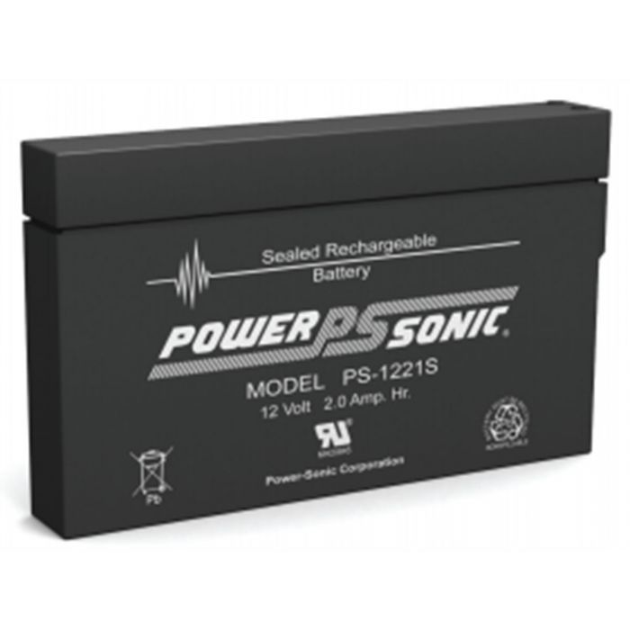 Powersonic PS-1221S SLA Battery 12-Volt 2-AH F1 Terminal