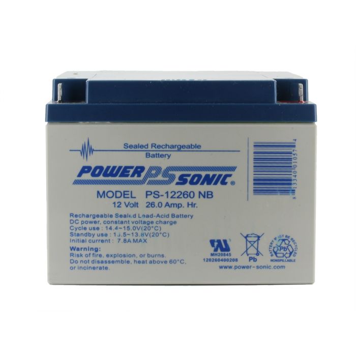 Powersonic PS-12260 SLA Battery 12-Volt 26-AH NB Terminal