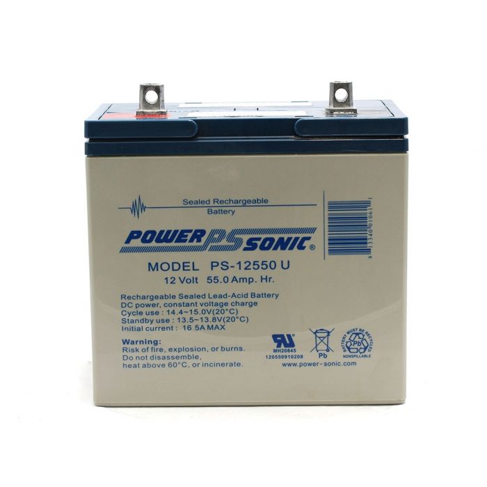 Powersonic PS-12550 SLA Battery 12-Volt 55-AH U Terminal
