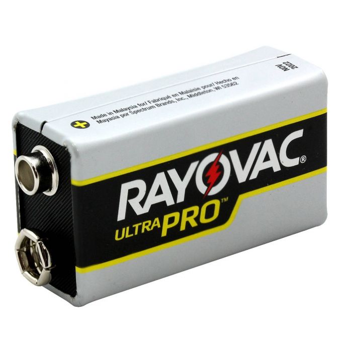Rayovac Ultra Pro 9V Alkaline Battery - 1 Piece Bulk