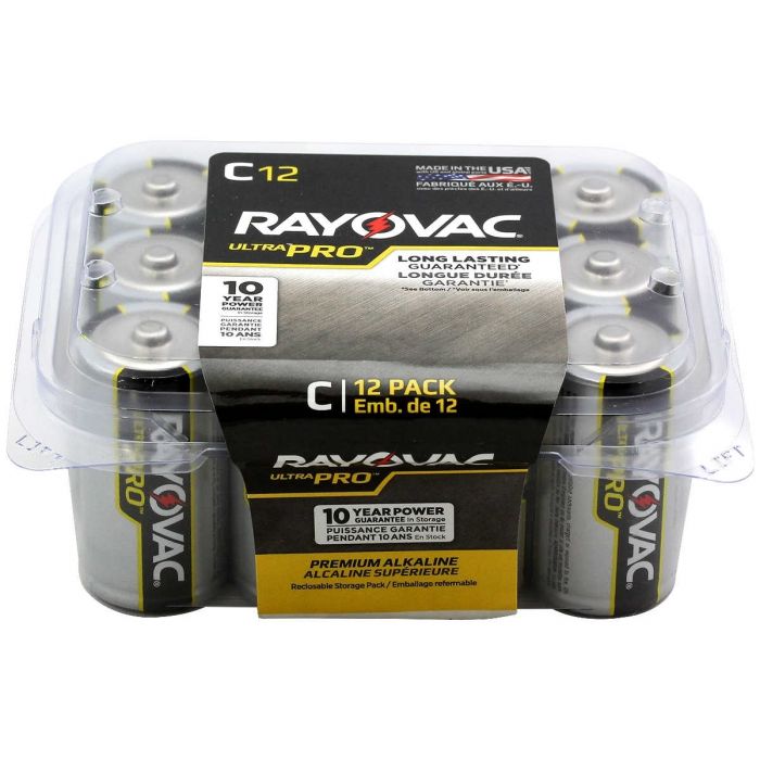 Rayovac Ultra Pro C Alkaline Batteries - 12 Piece Box