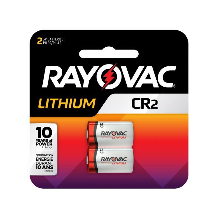 Rayovac CR2 Lithium Batteries - 850mAh - 2 Piece Retail Packaging