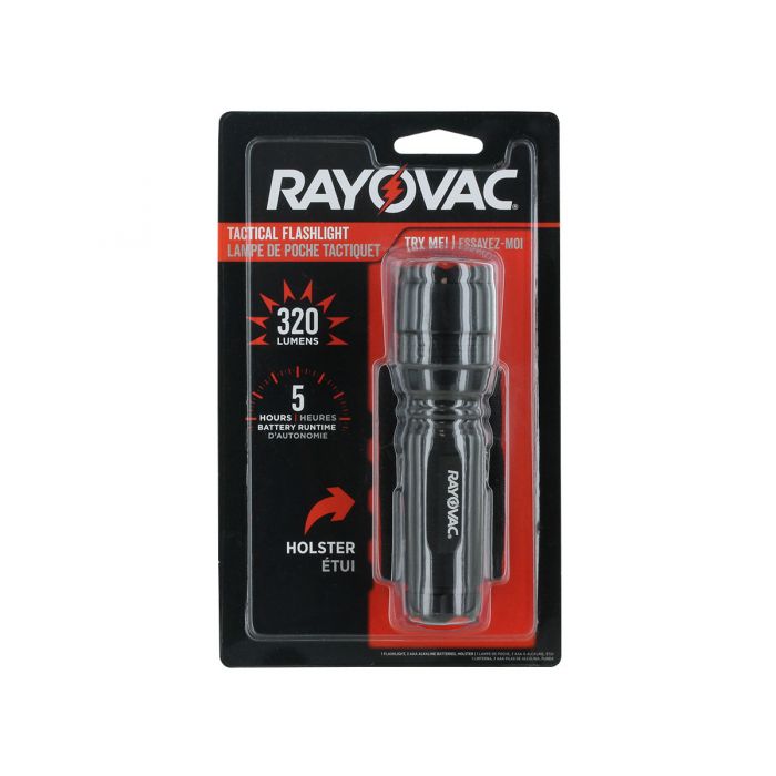 Rayovac Tactical Flashlight - 3 x AAA Batteries