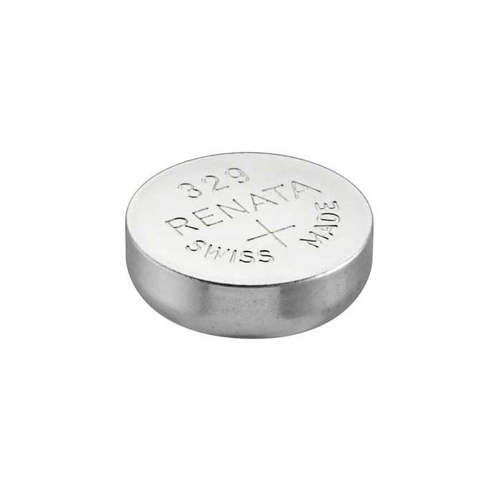 Renata 329 Silver Oxide Coin Cell Battery - 37mAh  - 1 Piece Tear Strip
