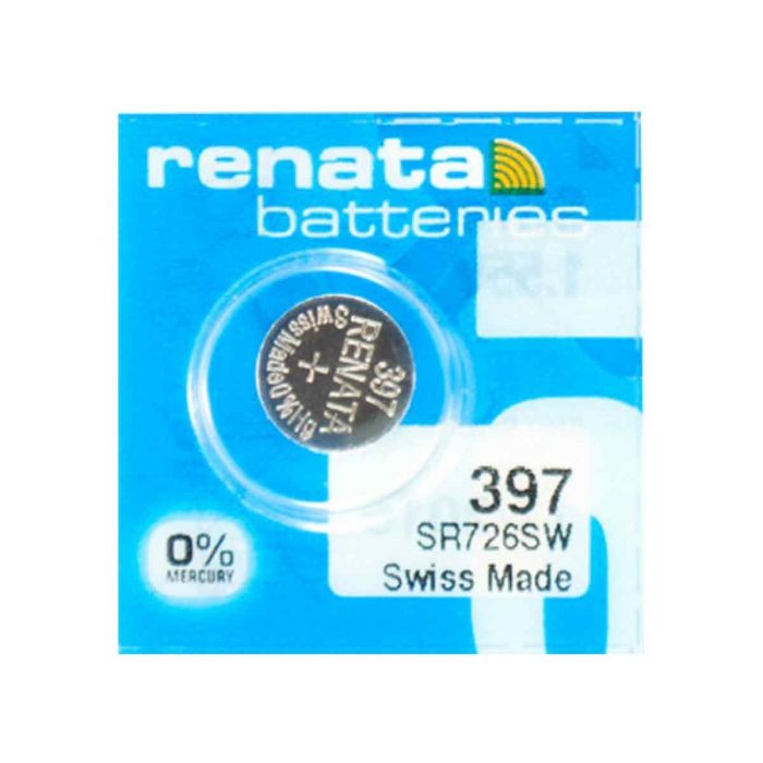 Renata 396 / 397 Silver Oxide Coin Cell Battery - 32mAh  - 1 Piece Tear Strip