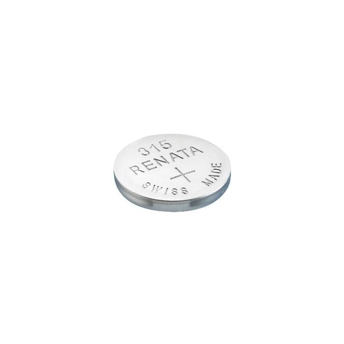 Renata 315 Silver Oxide Coin Cell Battery - 19mAh  - 1 Piece Tear Strip