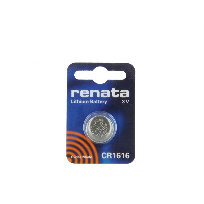 Renata CR1616 Lithium Coin Cell Battery - 50mAh  - 1 Piece Retail Packaging
