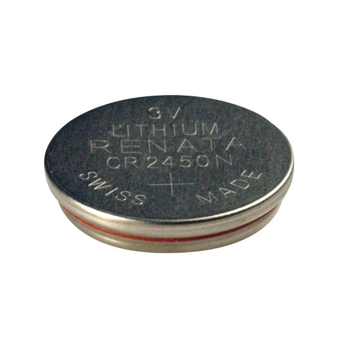Renata CR2450 Lithium Coin Cell Battery - 540mAh  - 1 Piece Retail Packaging
