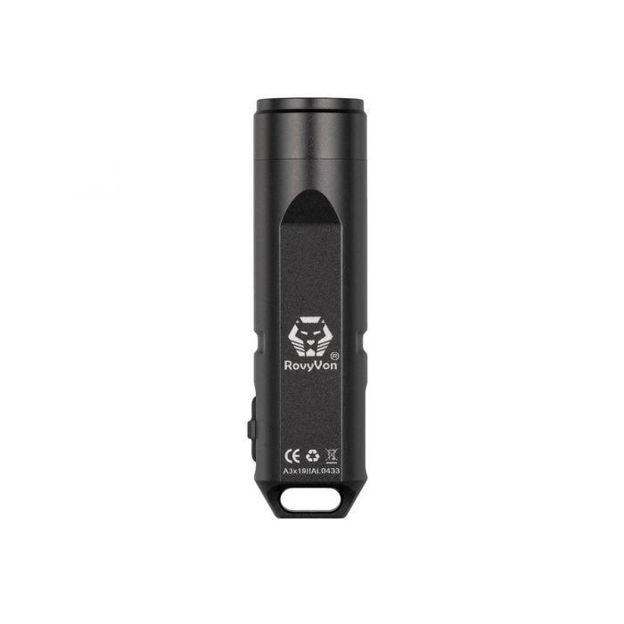 RovyVon A3x Mini Keychain Rechargeable LED Flashlight - NICHIA 219C R9050 - Gun Metal