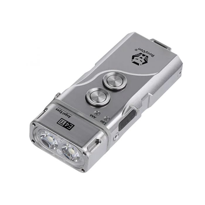 RovyVon Angel Eyes E4 Keychain Flashlight - Cool White - Titanium