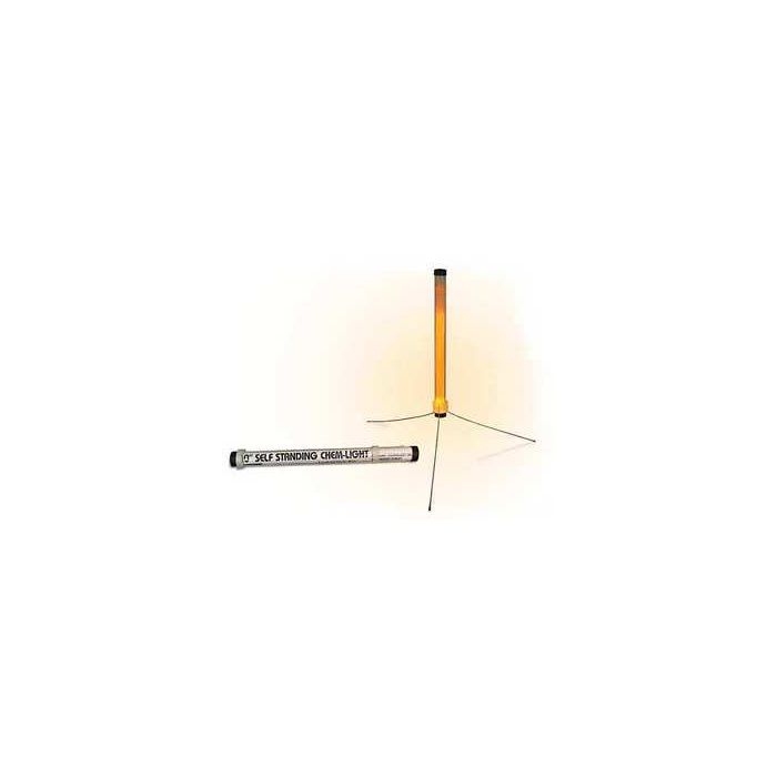 Cyalume 10-inch ChemLight Standing Light Baton - Case of 6 - Individually Foiled - Orange with Tripod (9-71250PF)