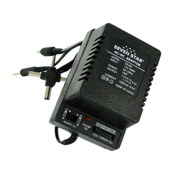 Seven Star SS105 100-240V AC input, 1.5-12V 1000 mAh DC output