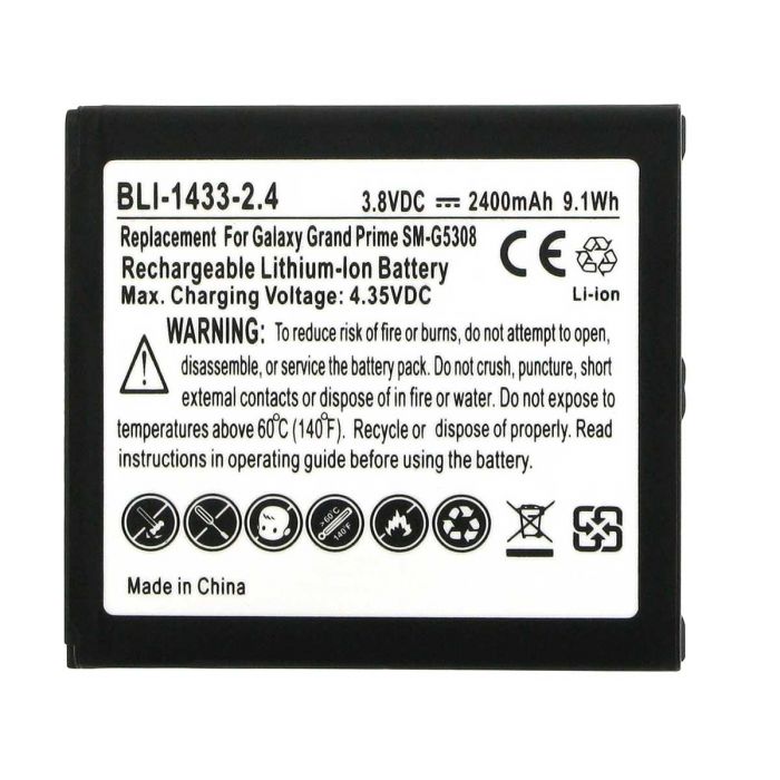 Smartphone Replacement Battery - Fits LG Volt 2, Samsung Galaxy Grand Prime, and Galaxy J3