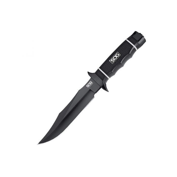 SOG Tech Bowie Fixed Blade Knife - 6.4 Inch Blade - Black