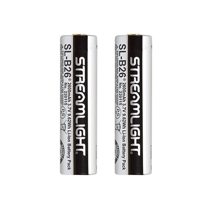 Streamlight 22104 SL-B26 Protected Li-ion USB Rechargeable Battery Pack - 2pk Box