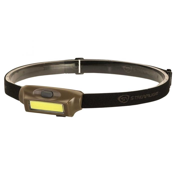 Streamlight Bandit Rechargeable LED Headlamp - 180 Lumens - Coyote with Green LED - Includes Built-In 450mAh Li-Poly Battery Pack