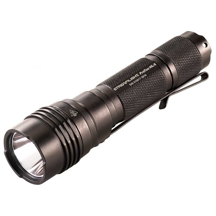 Streamlight ProTac HL X  Includes 2 CR123A lithium batteries and holster. Clam. Black