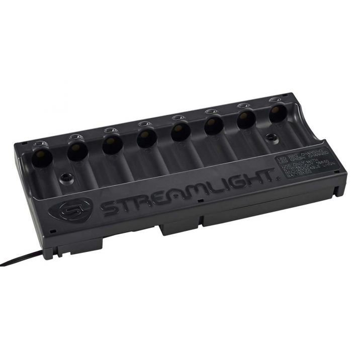 Streamlight 8-Bay 18650 Battery Charger - 12V DC Cord with Bare Leads (20220)