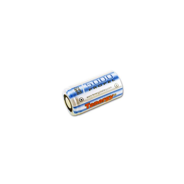 Tenergy 10514-1 Sub C 5000mAh 1.2V High-Drain 40A NiMH Flat Top Battery with Tabs - Bulk