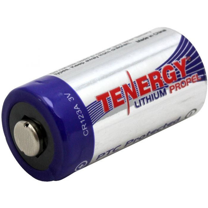 Tenergy Propel 30214 CR123A 1400mAh 3V High Energy 1.5A Lithium Primary Button Top Photo Battery - Bulk