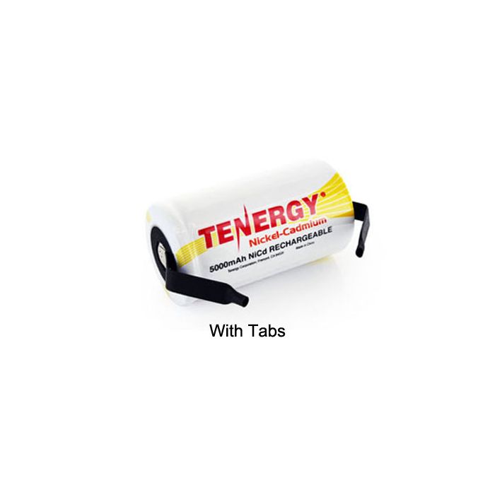 Tenergy D NiCd Battery with Tabs