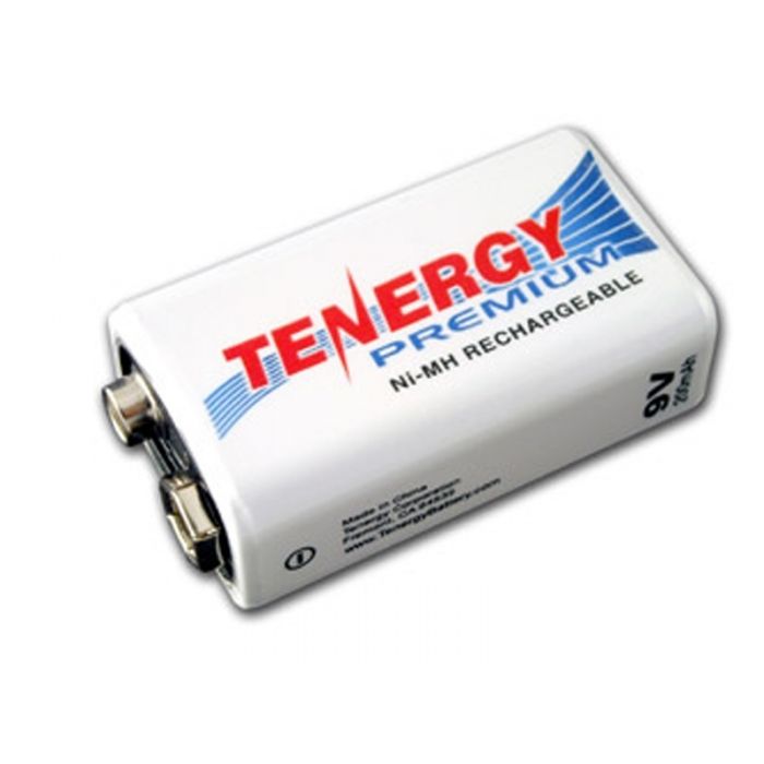 Tenergy Premium 10005 9V 250mAh 8.4V NiMH Battery with Snap Connector - Bulk