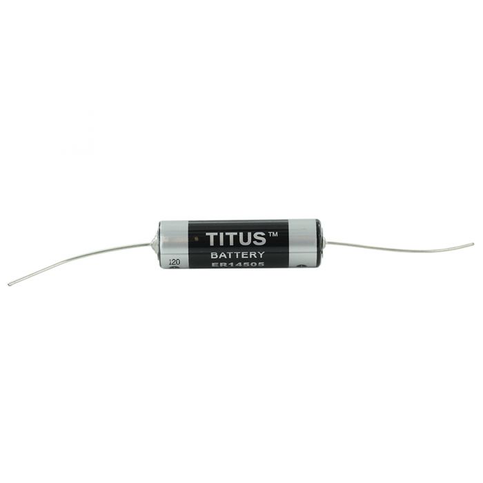 Titus ER14505M-AX AA LiSOCI2 Spiral Wound Button Top Battery with Axial Leads - Bulk