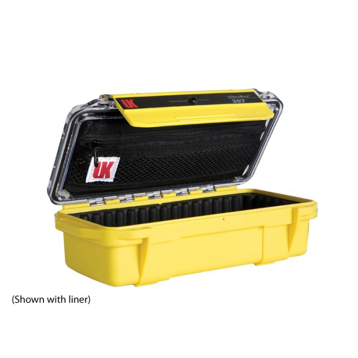 Underwater Kinetics Weatherproof 207 UltraBox - Clear View - Lid Pouch - Padded Liner - Yellow