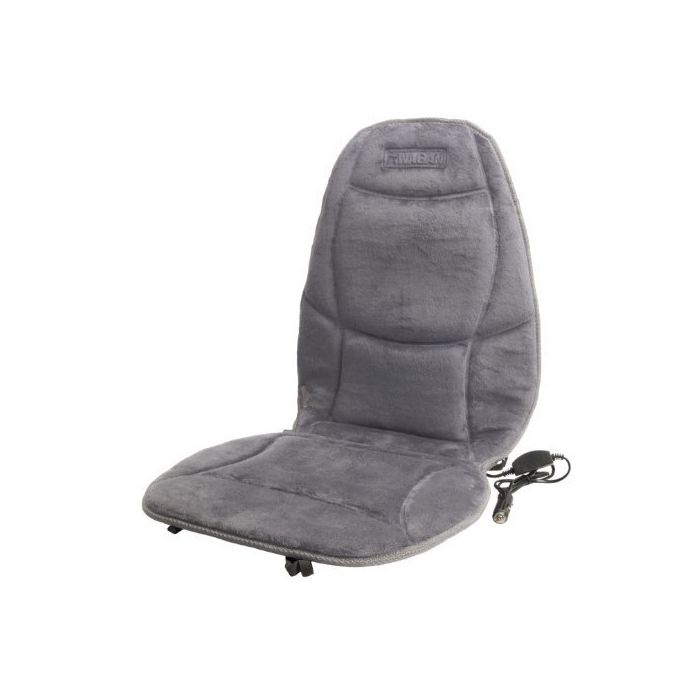 Wagan Stylish Soft Velour Heated Car Seat Cushion - Grey (9438-2)