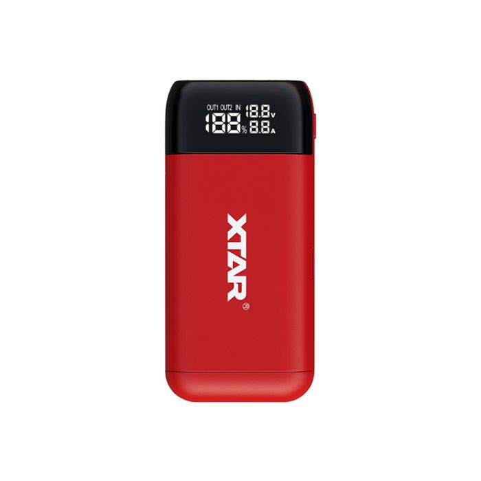 Xtar PB2S Portable Li-ion Charger and Powerbank - Red