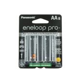 Panasonic Eneloop Pro AA 2550mAh 1.2V Low Self Discharge NiMH Rechargeable Batteries - 8 Pack Retail Card