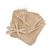 Ultimate Survival Technologies Bamboo Dinner Set with Utensils - 12 Piece Set