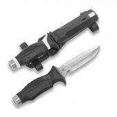 Underwater Kinetics Blue Tang HYDRALLOY Knife - Drop Point - Black