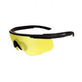 Wiley X Saber Advanced Changeable Sunglasses with High Velocity Protection - Matte Black Frame with Pale Yellow Lenses 