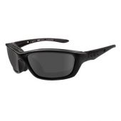 Wiley X Brick Climate Control Sunglasses Rx Ready with High Velocity Protection - Black Ops Matte Black Frame with Smoke Grey Lenses 