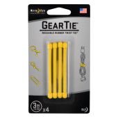 Nite Ize 3" Gear Tie, 4 Pack - Neon Yellow
