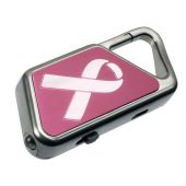 ASP Sapphire AL Keychain Light - Nichia 5mm LED - 20 Lumens - USB Rechargeable -Pink Ribbon (Diamond Cut)