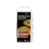 Duracell EasyTab 13 Zinc Air Hearing Aid Batteries - 290mAh  - 8 Piece Retail Packaging