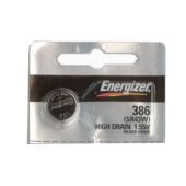 Energizer 301 / 386 Silver Oxide Coin Cell Battery - 127mAh  - 1 Piece Tear Strip