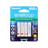Panasonic Eneloop AAA 800mAh 1.2V Low Self Discharge NiMH Rechargeable Batteries - 4 Pack Retail Card