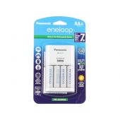 Eneloop Universal 4-Position Charger Set with 4x AA Ni-MH Rechargeable Eneloop Batteries