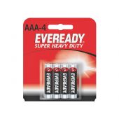 Energizer Eveready Super Heavy Duty AAA Carbon Zinc Batteries - 540mAh  - 4 Piece Retail Packaging