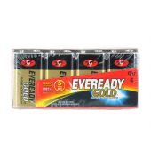 Energizer Eveready Gold A522 9V Alkaline Batteries - 4 Piece Box